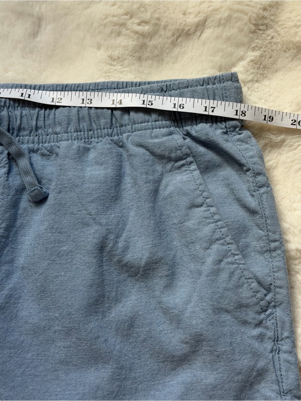 Old Navy Men’s Light Blue Linen-Blend Jogger Shorts - L - Picture 11 of 13